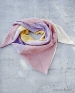 mixed schal - "JOY" | Mixed Musselin Dreiecksschal Damen – mehrfärbig | Öko-Tex zertifiziert | Pastell.rose:lavendel:sunnygelb:offwhite