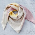 mixed schal - "JOY" | Mixed Musselin Dreiecksschal Damen – mehrfärbig | Öko-Tex zertifiziert | offwhite:sunnygelb:lavendel:pastell.rose