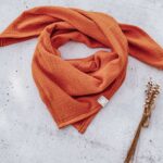 Musselin Tuch | Schal - ORANGE | Halstuch für Babys, Kinder & Erwachsene aus Baumwolle