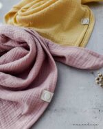 Musselin Tuch | Schal - Pastell ROSE oder SUNNY | Halstuch für Babys, Kinder & Erwachsene aus Baumwolle – Bild 2