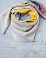 mixed schal - "SUNNY" | Mixed Musselin Dreiecksschal Damen – mehrfärbig | Öko-Tex zertifiziert | offwhite:sunnygelb:mint:pastell.rose – Bild 3