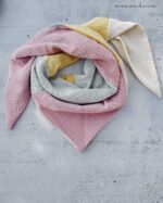 mixed schal - "SUNNY" | Mixed Musselin Dreiecksschal Damen – mehrfärbig | Öko-Tex zertifiziert | offwhite:sunnygelb:mint:pastell.rose
