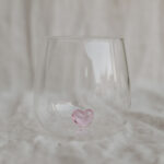 Trinkglas - Herz rosa