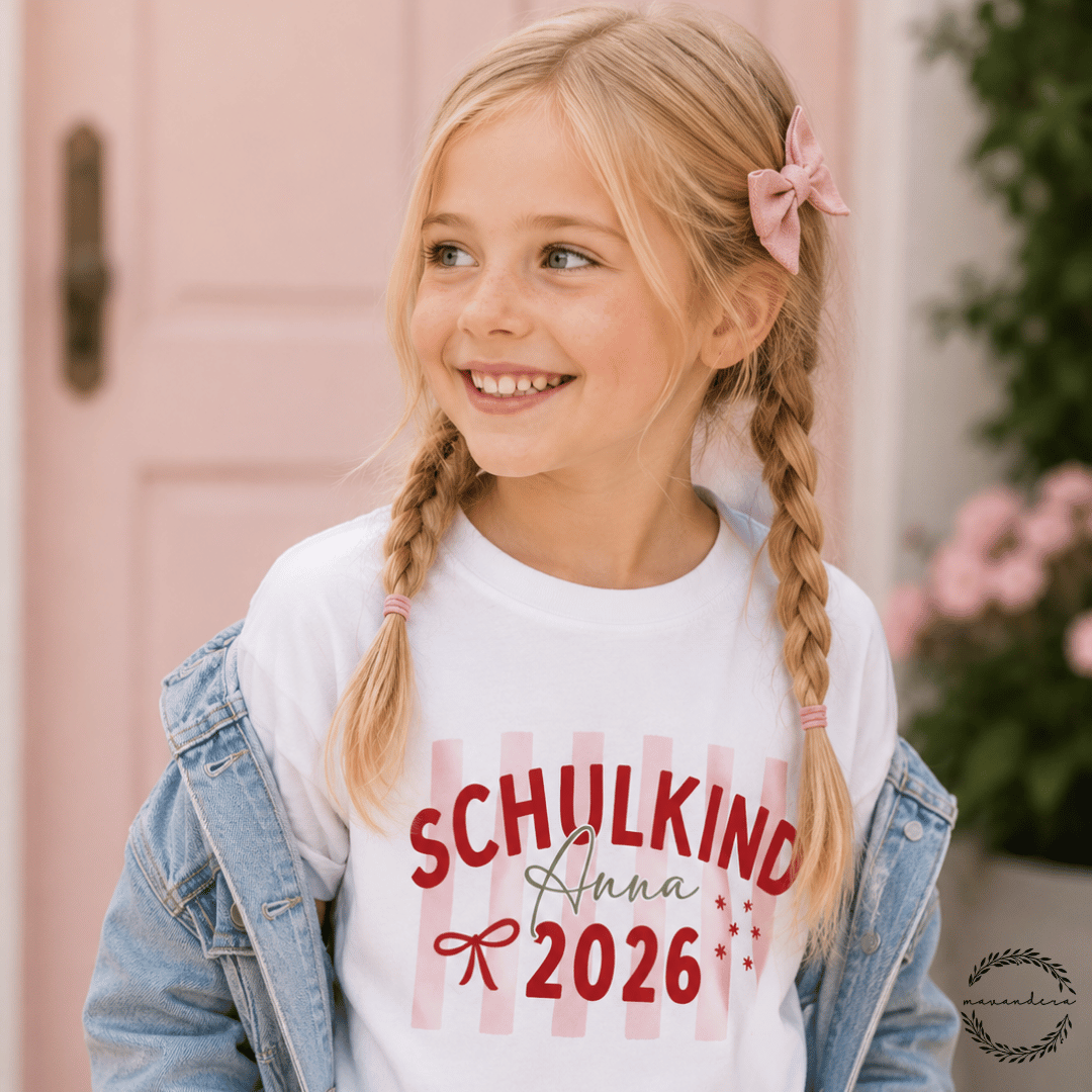Schulkind Shirt Mascherl Schulkind Shirt "Mascherl" | personalisiert – Bild 1