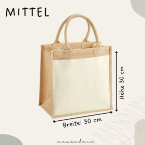 Jute Tasche - mittel