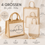 Jute Tasche | Wegbegleiterin - verschiedene Größen & Personalisierung möglich