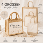 Jute Tasche | MAMA.Blumen - verschiedene Größen & Personalisierung möglich