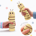 Lustiges Tiermäppchen aus Silikon - „Biene Sonny“ | Stifte Etui – Bild 3