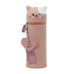 Lustiges Tiermäppchen aus Silikon - „Katze Miezy“ | Stifte Etui
