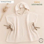 Musselin Bade Poncho KINDER | Leo beige & beige