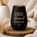 Windlicht | Trauerlicht - Design 'HIMMEL' - personalisiert mit Wunschgravur