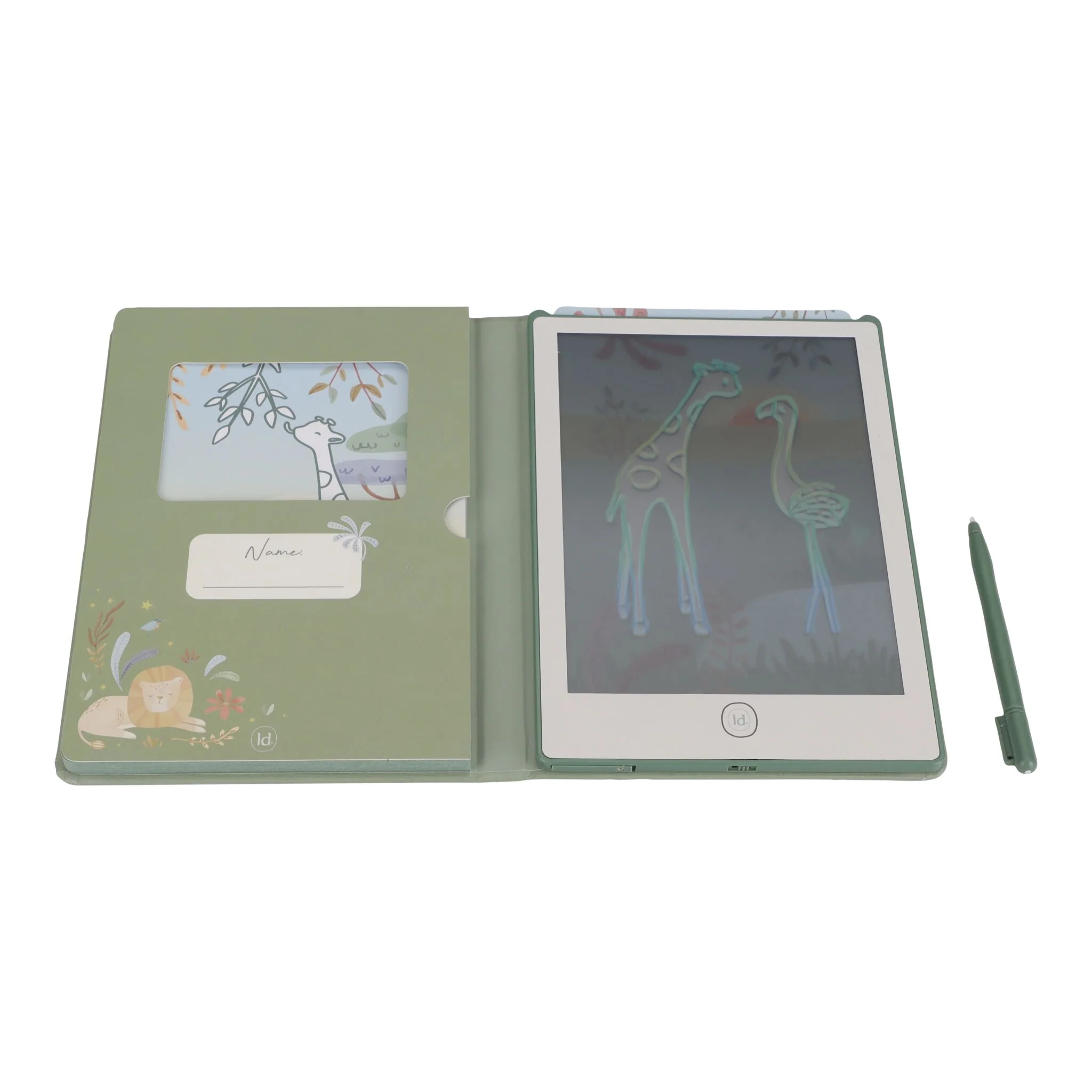0035147_drawing-tablet-green-ld7491-product-7-shopify-square.jpg Zeichen Tablet - Grün - SAFARI Friends | Little Dutch – Bild 1