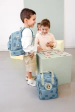 Kindergartenrucksack Square - Pattern Party Blau – Bild 5