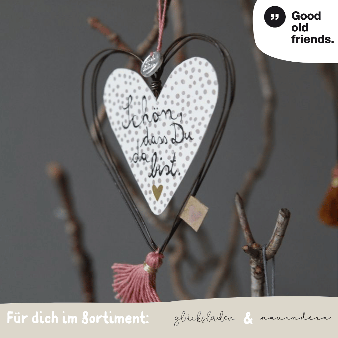 15712-2 Schmuckherzen | Schön, dass du da bist - good old friends – Bild 1