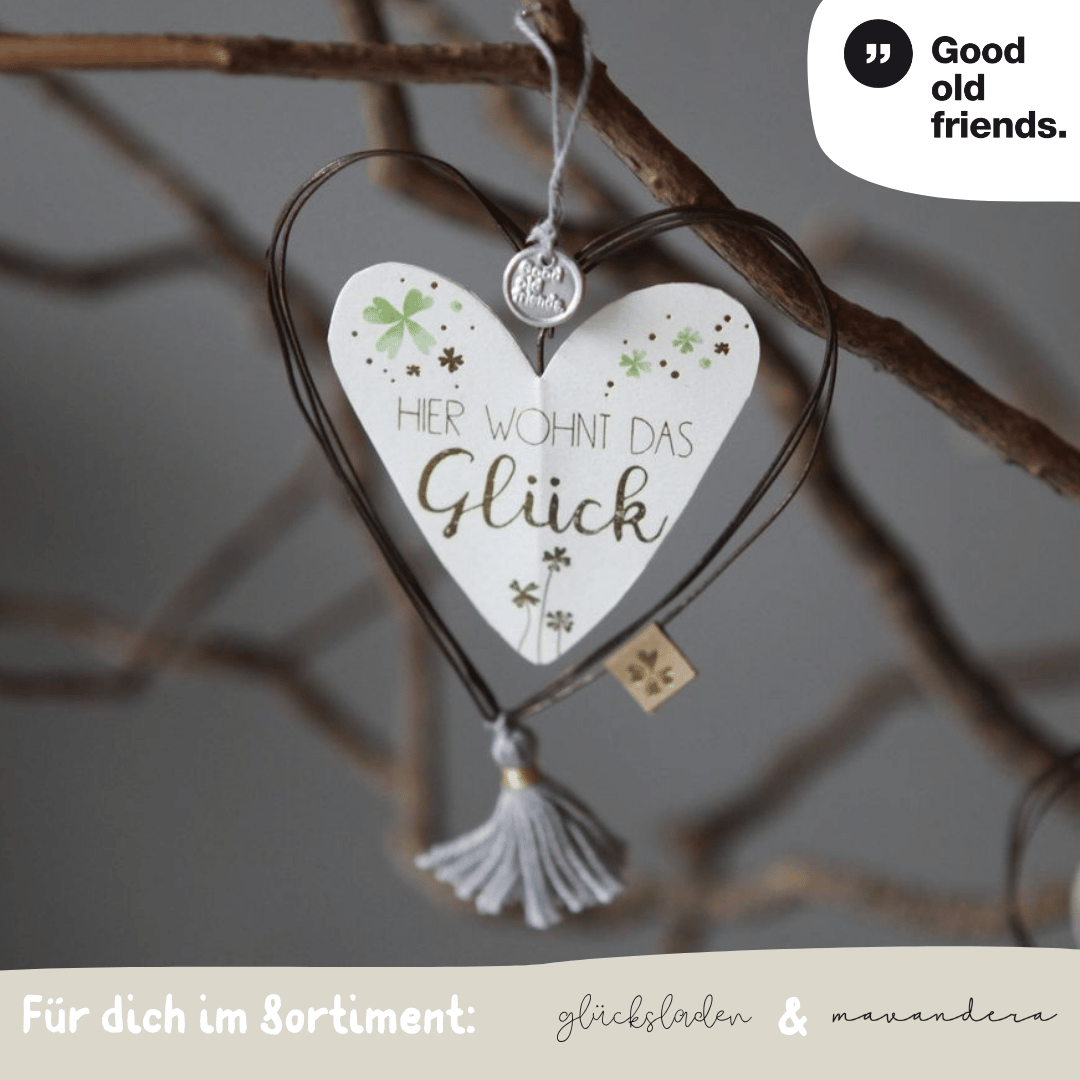 15715-2 Schmuckherzen | Hier wohnt das Glück - good old friends – Bild 1
