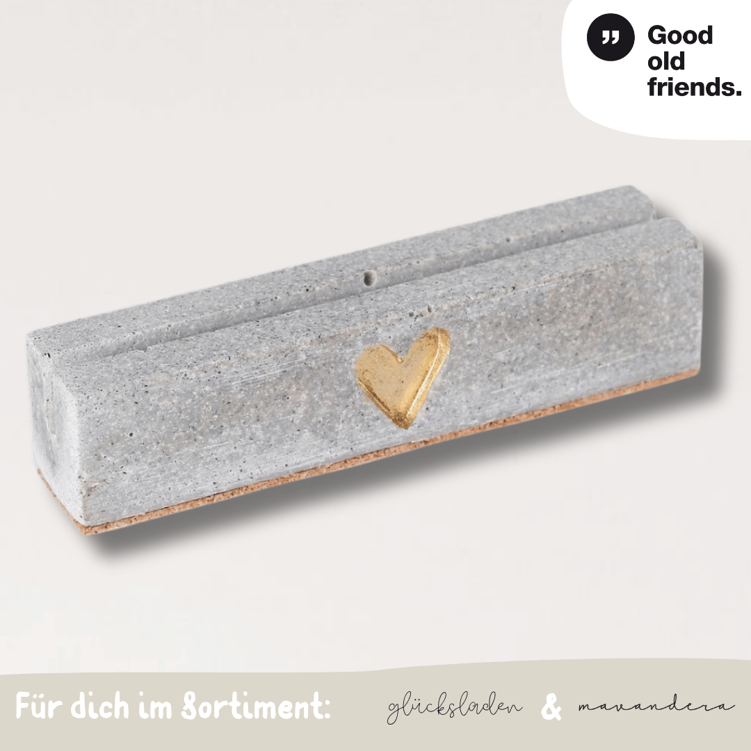 15901 Kartenhalter | Goldenes Herz - good old friends – Bild 1