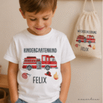 T-Shirt und/oder Wechselkleidungsbeutel | FEUERWEHR | Kindergarten Krabbelstube Schulkind - personalisiert