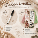 Stundenplan "Lara" - Blumen  | mit Holzständer - Personalisiert & Wiederbeschreibbar – Bild 2