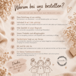 Stundenplan "Lara" - Blumen  | mit Holzständer - Personalisiert & Wiederbeschreibbar – Bild 4