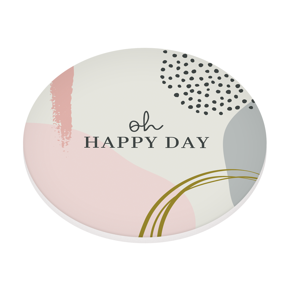 keramik-untersetzer-oh-happy-day-62621 Keramik-Untersetzer | oh happy day | Grafikwerkstatt – Bild 1