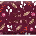 Schokolade - Frohe Weihnachten - Goldveredelung (Zweige) | Grafikwerkstatt