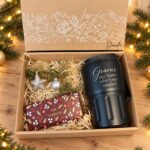 Weihnachtliche Geschenkbox 2 "Genuss Momente" mit Thermo Becher – personalisiert