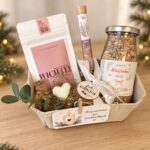 Weihnachtliches Geschenk Körbchen 2 "Alles Liebe" - Wichtel | Deko, Tee, "Alles Liebe" - Müsli, Gewürz, Seife, Anhänger & Kärtchen