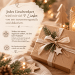 Weihnachtliches Geschenk Körbchen XL "Tannenzauber" - mit Tee, personalisierter Kugelschreiber, Kerze, Kerzenhalter, Müsli, Gewürz, weihnachtlicher Deko – Bild 5