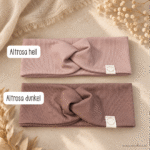 RIB - Altrosa hell & dunkel - Handgemachte Stirnbänder, Twist & Scruncies – Accessoires für Babys, Kinder & Damen – Bild 2