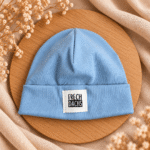 RIB Beanie *new* - hellblau | mit Patch nach Wahl - Baby, Kinder, Erwachsene