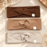 Braun / Cappuccino / Beige - Stirnband, Beanies & Scruncies – für Babys, Kinder & Damen
