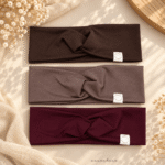 Dunkelbraun / Mocca / Beige - Stirnband, Beanies & Scruncies – für Babys, Kinder & Damen
