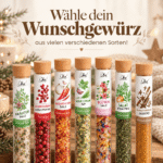 Weihnachtliches Geschenk Körbchen XL "Tannenzauber" - mit Tee, personalisierter Kugelschreiber, Kerze, Kerzenhalter, Müsli, Gewürz, weihnachtlicher Deko – Bild 2